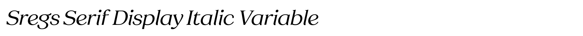 Sregs Serif Display Italic Variable image